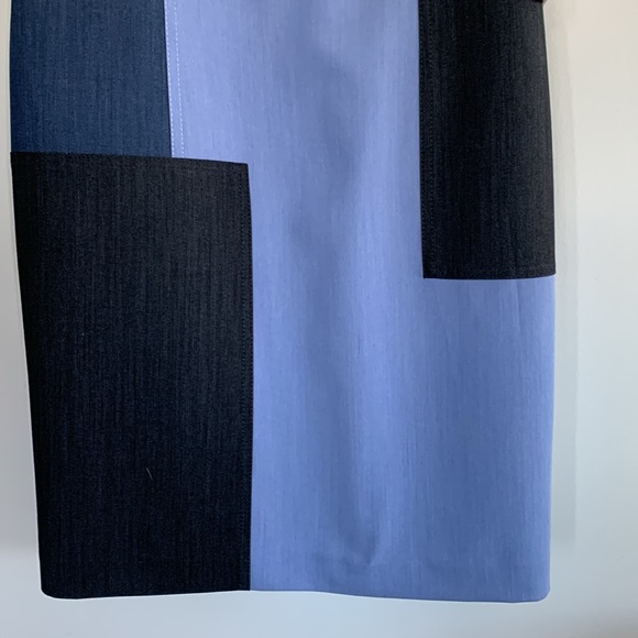 New with Tags Calvin Klein Blue Colour Block Sheath Dress Size 8P - Picture 7 of 17
